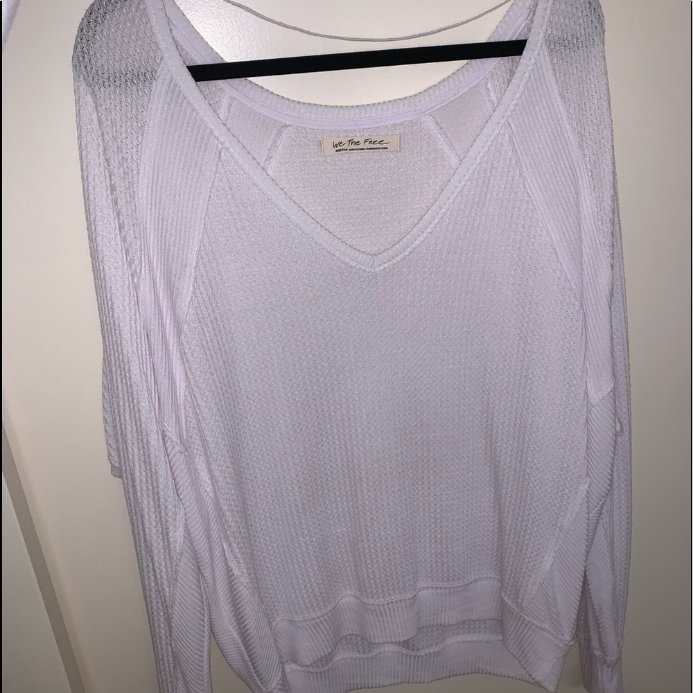 Free People v-neck long sleeve shirt